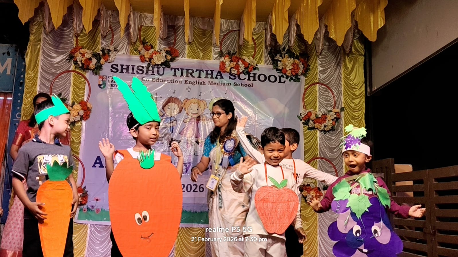 Student on the fancy dress ramp walk
